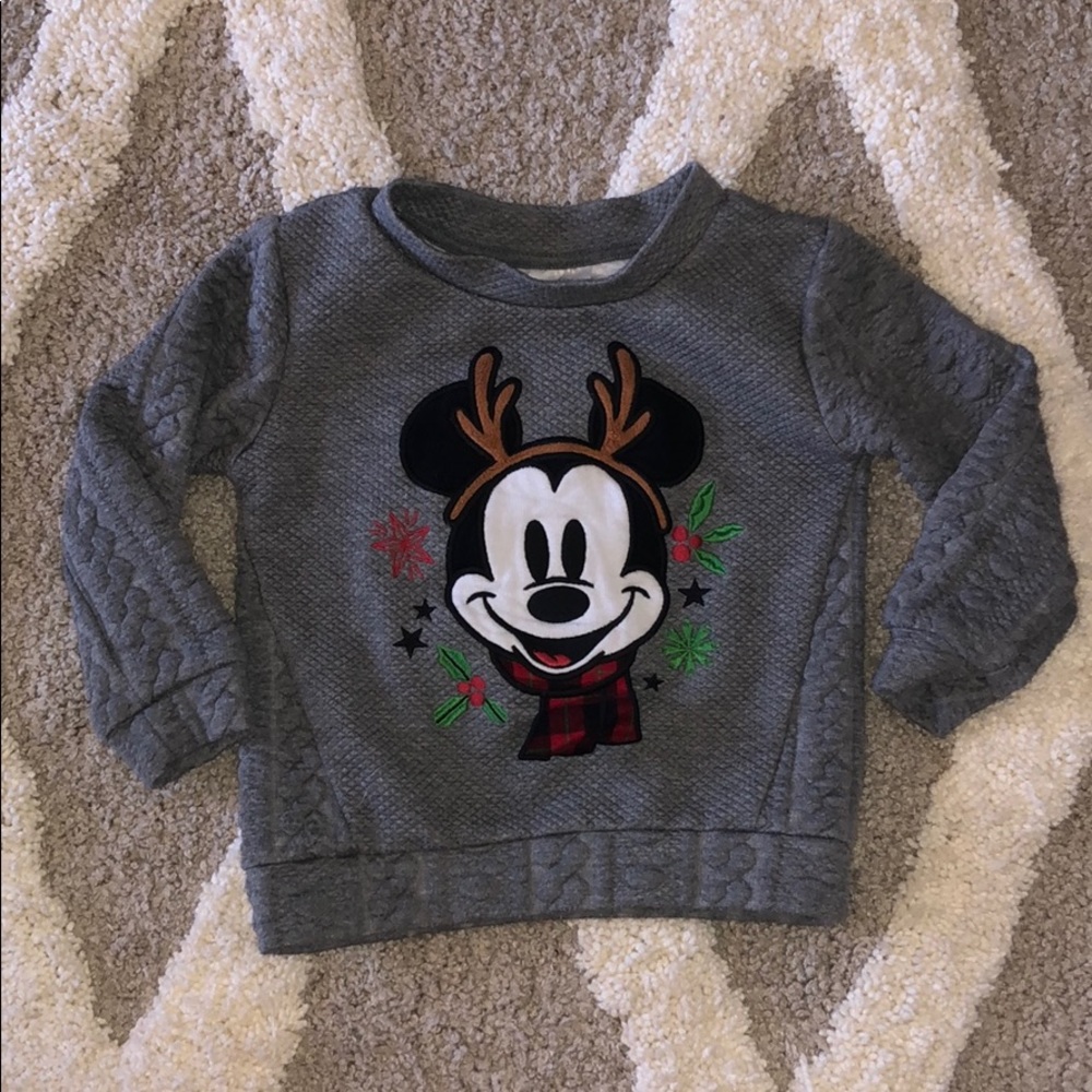 Disneyland Christmas holiday sweater size 3 grey
